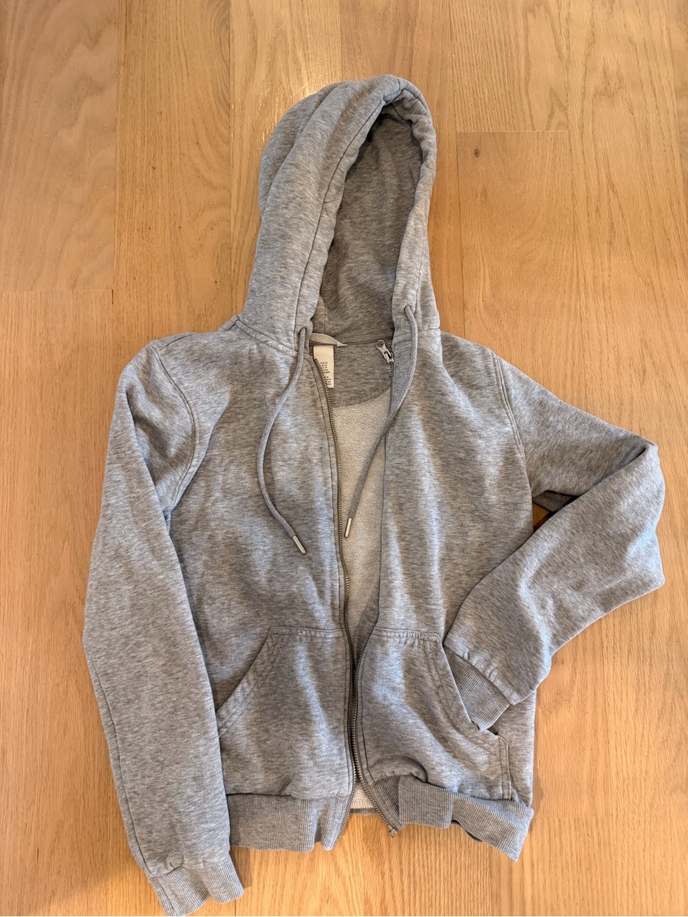 H&M Light Gray Zip-Up Hoodie